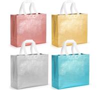 PHOGARY 12 Pièces Sac Cadeau Grand Format, Emballages Cadeaux Réutilisables pour Anniversaire Mariage Merci Surprise Maitresse Evjf Sac Intissé, 32,6 x 28 x 12,9 cm
