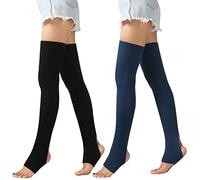 PHOGARY 2 Paires Jambière Femme, Genouillères Tricotés Stocking d'Hiver Chaudes de Yoga Fitness Danse Longues Chaussettes Crochet Knit Boot Cover Hiver Chaud Tricoté Guêtres pour Femme (Style C)