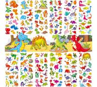 PHOGARY 36 feuilles (550+) Dino autocollant 3D Dinosaur Sticker pour enfants et bambins, Stickers rigolos pour fille garçon Noël jour des enfants cadeaux d'anniversaire