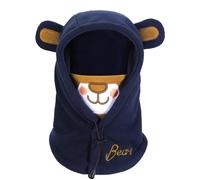 PHOGARY Cagoule Enfant Garcon/Fille, éCharpe en Polaire Thermique Chaude Balaclava, 3D Animal Face Cover Winter Hood Hat Neck Warmer for Children (Marin)