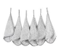 PHOGARY Lingette Démaquillante en Microfibre, Lot de 6 Serviette Microfibre pour Le Visage, Lingettes Gant de Toilette Microfibre - Réutilisables, Lavables et Douces pour la Peau (8" x 8", Gris)