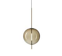Pholc Kandinsky 45 Suspension Verre Brun Fumé & Laiton