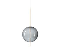 Pholc Kandinsky 45 Suspension Verre Fumé Gris & Laiton