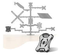 Pholiten Adaptateur de montage universel VESA pour tablettes, ordinateurs portables 2 en 1, écrans portables de 15,6 cm et téléphone, ESA 100 x 100, support réglable pour ordinateur portable