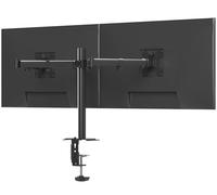 Pholiten Bras Ecran PC 2 Ecran pour Moniteurs de 13-42 Pouces, Support Double Ecran Réglable en Hauteur Inclinable, Rotatif et Pivotant, VESA 75/100mm, Support Ecran Poids Max 10KG, Noir, MD97442L