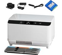 PHOLK Pochette Isotherme Insuline Glacière, Mini Refrigerateur À Médicaments Haute Capacité, Portable pour Refroidisseur D'insuline, Autonomie De La Batterie 7,4 V 6~8 Heures