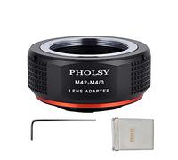 PHOLSY Bague d'adaptation Manuelle pour Mount d'objectif M42 sur M4/3 | Compatible avec Objectifs M42 et Appareil Photo Micro Four Thirds, M42 vers M4/3, M42 vers MFT