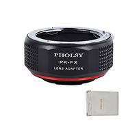 PHOLSY Bague d'adaptation Manuelle pour Mount d'objectif PK sur FX | Compatible avec Objectifs Pentax K et Appareil Photo Fujifilm X, Pentax vers Fuji X, PK vers Fuji X, PK vers X