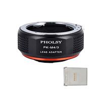 PHOLSY Bague d'adaptation Manuelle pour Mount d'objectif PK sur M4/3 | Compatible avec Objectifs Pentax K et Appareil Photo Micro Four Thirds, Pentax vers M4/3, PK vers M4/3, PK vers MFT