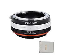 PHOLSY Bague d'adaptation Manuelle pour Objectif Nikon F (G-Type) sur L