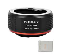 PHOLSY Bague d'adaptation Mise au Point Manuelle Om vers EF-M Compatible avec objectifs Olympus Zuiko Om-Mount et Appareil Photo Canon EF-M (EOS M)-Mount