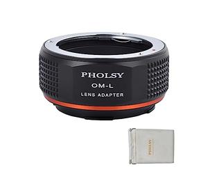 PHOLSY Bague d'adaptation pour objectifs Olympus Zuiko Om Mount et Appareil Photo Boîtier Leica L Mount Compatible avec Leica SL2, SL2-S, CL, TL2, Lumix S5, S1, BS1H, FP, FP L