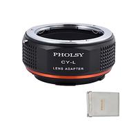 PHOLSY Bague d'adaptation pour objectifs Yashica Contax C/Y Mount et Appareil Photo Boîtier Leica L Mount Compatible avec Leica SL2, SL2-S, CL, TL2, Lumix S5, S1, BS1H, Sigma FP, FP L