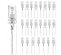 Phomanttonary Lot de 24 Pièces Mini Vaporisateurs de Parfum, Flacon Pulvérisateur Vide en Transparent de 5ML pour Échantillon Parfum, Voyage et Cosmétique, Portable Flacons Atomiseurs(5ML)