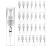 Phomanttonary Lot de 30 Pièces Mini Vaporisateurs de Parfum, Flacon Pulvérisateur Vide en Transparent de 3ML pour Échantillon Parfum, Voyage et Cosmétique, Portable Flacons Atomiseurs（3ML）
