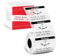 Phomemo 1 étiquette transparente mate de 40 x 30 mm pour M110, M221, M120