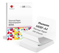 Phomemo 100Pcs Papier Thermique A4 Plié pour Imprimante M08F M834 M832D