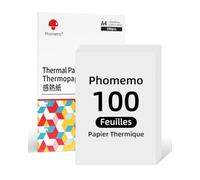Phomemo 100Pcs Papier Thermique A4 pour Imprimante Portable M08F M834 M832D | Fort Contraste, Longue Durée de Conservation | Compatible Avec TATTMUSE A285M A28U Et Autres Imprimantes Thermiques