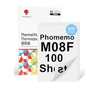 Phomemo 100Pcs Papier Thermique A4 Recto Verso pour Imprimante M08F M834