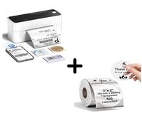 Phomemo 241 Imprimante Thermique Étiquettes 4 x 6 Pouces + Clear Circle Label