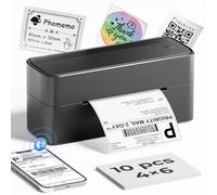 Phomemo 241BT Imprimante Thermique Etiquette, Imprimante Etiquette Autocollante 4X6, Connectivité Bluetooth et USB, Compatible avec Smartphones, Windows, Mac, Compatible avec Shopify