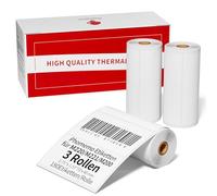 Phomemo 3 Rouleaux d'étiquettes pour Imprimante Thermique M221/M220/M200, 70mm x 40 mm pour Codes-Barres, Adresses, Publipostage, Timbres, Etiquettes Commerciales et Domestiques, Noir sur Blanc
