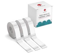 Phomemo 3 rouleaux d'étiquettes transparentes papier autocollant,14 mm * 25 mm,compatible avec Phomemo D30 l'imprimante d'étiquettes,250 / rouleau,3 rouleaux(étiquettes transparentes)
