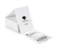 Phomemo 4"x 6" Étiquettes thermiques directes et d'expédition, compatibles avec les imprimantes thermiques de bureau et toutes les sociétés express (500 étiquettes pliantes)