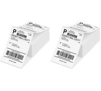Phomemo 4''x 6'' Étiquettes Thermiques, Etiquette Imprimante Thermique, Compatible avec les Imprimante Thermique Etiquette, Compatible avec 241bt 520bt Imprimante (500 étiquettes pliantes) Blanc