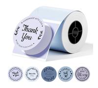 Phomemo Circle Labels Lot de 140 étiquettes autocollantes rondes en 5 couleurs avec dégradé violet pour imprimante d'étiquettes M110/M100/M220/M250