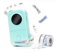 Phomemo D30 Étiqueteuse Autocollante Bluetooth Portable - Mini Imprimante à Étiquettes pour Maison, Bureau & École - Compatible iOS & Android avec 3 Rouleau Inclus, Vert