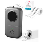 Phomemo D30 Etiqueteuse Autocollantes, Imprimantes d'étiquettes pour l'étiquetage de la Maison, du Bureau, du Cui avec 3 Rouleau étiquette continu (15×6m) et 1 Rouleau d'étiquette Blanche (12×40mm)