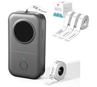 Phomemo D30 Etiqueteuse Autocollantes, Imprimantes d'étiquettes pour l'étiquetage de la Maison, du Bureau, du Cui avec 4 Rouleau d'étiquette Blanche (12×40mm)