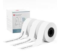 Phomemo D30 Étiquettes Adhésives pour l’Organisation et le Classement de Documents - Compatibles avec les Imprimantes Thermiques D30, Q30S, Q30 et Q31, Continu, 15 mm x 6 m, 3 rouleaux, blanc