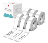 Phomemo D30 Étiquettes Adhésives pour l’Organisation et le Classement de Documents - Compatibles avec les Imprimantes Thermiques D30, Q30S, Q30 et Q31, 12 mm x 40 mm, 6 rouleaux, blanc