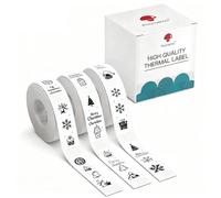 Phomemo D30 Étiquettes Adhésives pour l’Organisation et le Classement de Documents - Compatibles avec les Imprimantes Thermiques D30, Q30S, Q30 et Q31, 14 mm x 40 mm, 3 rouleaux, blanc