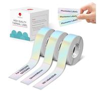 Phomemo D30 Étiquettes Adhésives pour l’Organisation et le Classement de Documents - Compatibles avec les Imprimantes Thermiques D30, Q30S, Q30 et Q31, 12 mm x 40 mm, 3 rouleaux, couleur