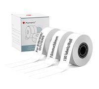 Phomemo D30 Étiquettes Adhésives pour l’Organisation et le Classement de Documents - Compatibles avec les Imprimantes Thermiques D30, Q30S, Q30 et Q31, 15mm x 50mm, 3 rouleaux, blanc