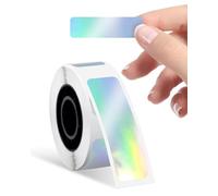 Phomemo D30 Étiquettes thermiques holographiques argentées D30, ruban d'étiquettes autocollantes et imperméables, 12 mm × 40 mm, 100 étiquettes/rouleau