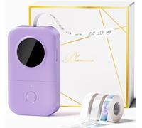 Phomemo D30 Mini Etichettatrice adesive - Bluetooth Stampante Etichette Termica per iOS & Android, Confezione Regalo Con 3 rotoli di Adesive, Stampante Etichette Adesivi per CASA,Scuola,Cucina -Violet