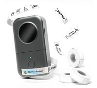 Phomemo D30 Mini Etichettatrice adesive - Bluetooth Stampante Etichette Termica per iOS & Android, Confezione Regalo Con 3 rotoli di Adesive, Stampante Etichette Adesivi per CASA,Scuola,Cucina -Gris