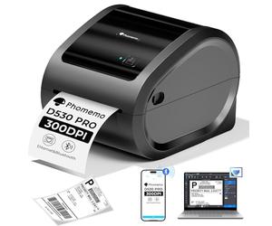 Phomemo Ethernet Imprimante d'étiquettes d'expédition, Imprimante Thermique 300dpi pour Professionnels, Compatible Ethernet, Bluetooth et USB, Compatible avec Amazon, Vinted, Etsy, Cdiscount, DPD, UPS