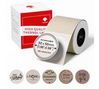Phomemo Étiquette de Gradient Marron Clair à Marron Foncé 50 x 50mm Compatibles avec M110 M108 M221 M220 M260 M221 Etiqueteuse, pour Logo, Bricolage, Code à Barres, Nom,1 Rouleau,140 Étiquettes