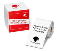 Phomemo Étiquettes autocollantes multifonctionnelles M110/M220/M221/M200/M120/M100/M108/M150/M250/M260, 40 x 30 mm, papier thermique - 230 étiquettes