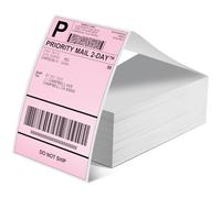 Phomemo Étiquettes d'Expédition 4x6 DHL, 500 Feuilles État Plié - Étiquettes Thermiques Compatibles avec Imprimantes Phomemo, MUNBYN et Polono (Rose, 100x150 mm)
