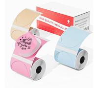 Phomemo Étiquettes rondes pour étiqueteuse M110, M120, M200, M220, M221, pour imprimante thermique, pour prix, nom, adresse, logo, code à barres, 50 mm x 50 mm (3 rouleaux)