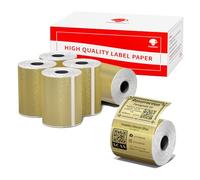 Phomemo Étiquettes thermiques rectangulaires pour M110, M120, M200, M220, M108, M100, M221, 40 mm x 30 mm, rectangulaires, à paillettes dorées, 6 rouleaux (1380 étiquettes)