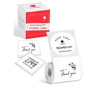 Phomemo Étiquettes thermiques Rond Logo Autocollant Compatibles Avec les Imprimante D'étiquettes M220 M250 M221 M120 M150 M108 M110 M421, 50x50mm,140 étiquettes/rouleau