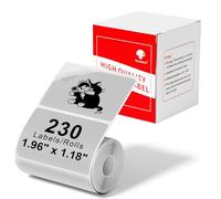 Phomemo Étiquettes Thermiques Transparentes, étiquettes Pour Code QR, Compatibles Avec M220 M250 M221 M120 M150 M108 M110 M421 Imprimantes D'étiquettes, 50x30 mm, 230 étiquettes/rouleau