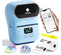 Phomemo Imprimante d'étiquettes Portable M110, imprimante d'étiquettes Thermique pour étiqueteuse d'étiquettes adhésives Bluetooth, pour la Vente au détail, Le Commerce, Le Bureau - Bleu